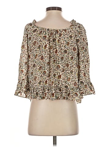 Tory Burch 3/4 Sleeve Silk Top (view 2)