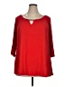George Red 3/4 Sleeve Blouse Size 2X - photo 1