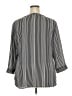 Van Heusen 100% Polyester Stripes Gray 3/4 Sleeve Blouse Size XXL - photo 2