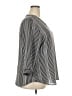 Van Heusen 100% Polyester Stripes Gray 3/4 Sleeve Blouse Size XXL - photo 4