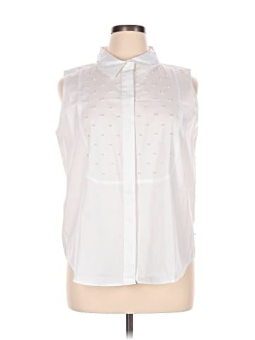 Karl Lagerfeld Paris Sleeveless Button-Down Shirt (view 1)