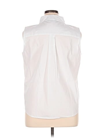 Karl Lagerfeld Paris Sleeveless Button-Down Shirt (view 2)
