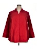 Taylor 100% Cotton Red 3/4 Sleeve Button-Down Shirt Size 20 - photo 1
