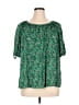 Max Studio Green Short Sleeve Blouse Size 1X - photo 1