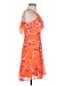 Express 100% Polyester Floral Orange Cocktail Dress Size 2 - photo 4