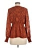 Francesca's 100% Polyester Orange Long Sleeve Blouse Size M - photo 2