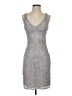 Sue Wong Silver Cocktail Dress Size 4 - photo 1
