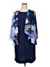 Dana Buchman 100% Polyester Blue Cocktail Dress Size XL - photo 1