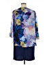 Dana Buchman 100% Polyester Blue Cocktail Dress Size XL - photo 2