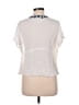 Haute Monde White Short Sleeve Blouse Size M - photo 2