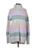 Gap Stripes Gray Turtleneck Sweater Size M (tall) - photo 1