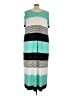 Catherines Stripes Teal Casual Dress Size 4X - photo 2