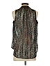 Veronica M. 100% Polyester Animal Print Teal Sleeveless Blouse Size XS - photo 2