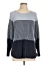 Karen Scott 100% Cotton Color Block Blue Pullover Sweater Size L - photo 1