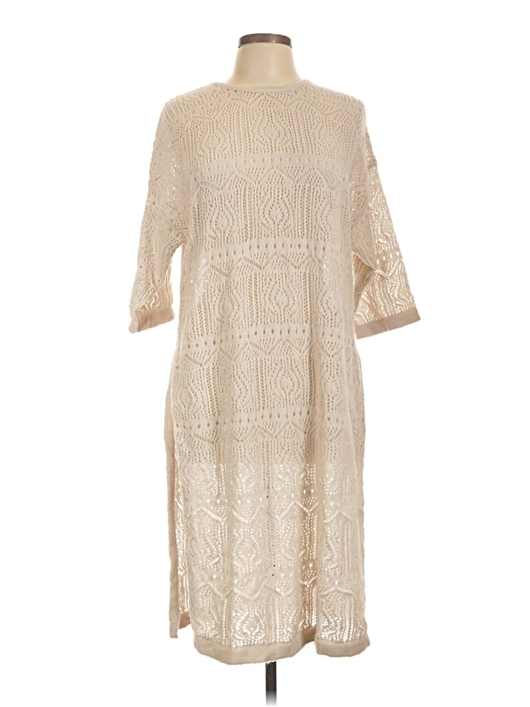 Pre-owned Assorted Brands Poncho In Tan