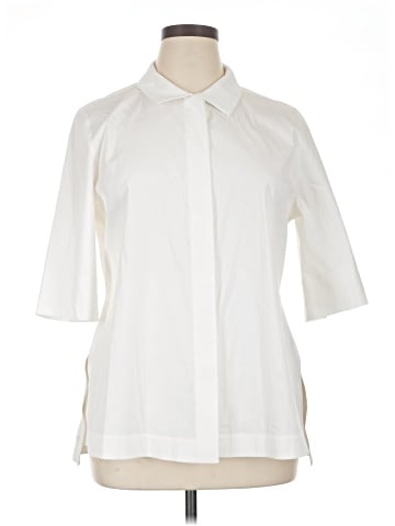 Lafayette 148 New York 3/4 Sleeve Button-Down Shirt (view 1)