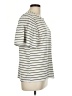 Notations Stripes Silver Short Sleeve Top Size L - photo 4