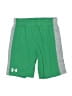 Under Armour 100% Polyester Color Block Green Athletic Shorts Size 7 - photo 1