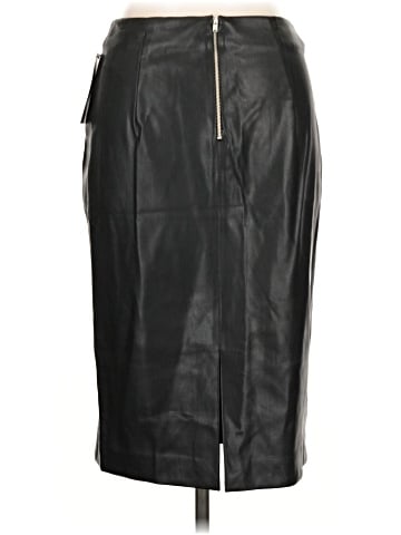 Zara Basic Faux Leather Skirt (view 2)