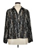 Vince Camuto Metallic Silver Long Sleeve Blouse Size XL - photo 1