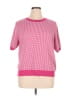 Anne Klein Checkered-gingham Pink Pullover Sweater Size XL - photo 1