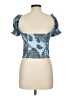 Sandro Blue Short Sleeve Top Size Lg (3) - photo 2