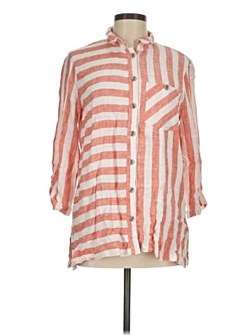 Ali Miles 3/4 Sleeve Button-Down Shirt (view 1)