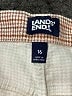Lands' End Checkered-gingham Tan Casual Pants Size 16 - photo 7