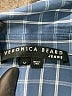 Veronica Beard Jeans 100% Cotton Blue 3/4 Sleeve Button-Down Shirt Size M - photo 7