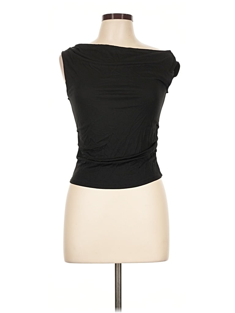 Pre-owned Cotton On Short Sleeve Blouse In Black