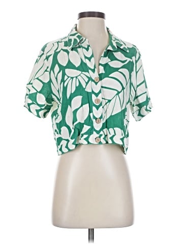 Nicole Miller Artelier Short Sleeve Button-Down Shirt (view 1)