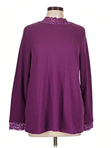 LOGO by Lori Goldstein Long Sleeve Blouse (view 1)