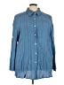 BLOOMCHIC 100% Polyester Blue Long Sleeve Blouse Size 5X - photo 1