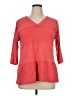 Soft Surroundings Red 3/4 Sleeve Blouse Size XL - photo 1