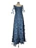 MARCHESA notte 100% Polyester Stars Blue Cocktail Dress Size 10 - photo 1