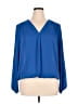 Chaus 100% Polyester Blue 3/4 Sleeve Blouse Size XL - photo 1