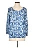 Talbots Blue 3/4 Sleeve Blouse Size L - photo 1