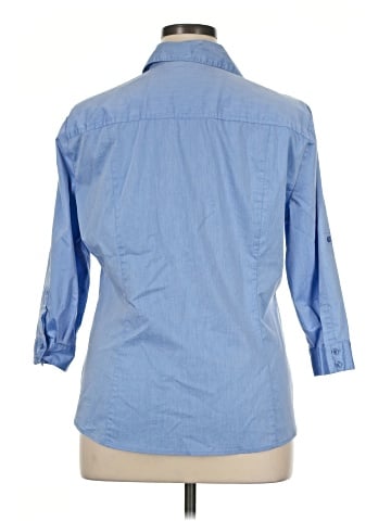 New York & Company 3/4 Sleeve Button-Down Shirt (view 2)