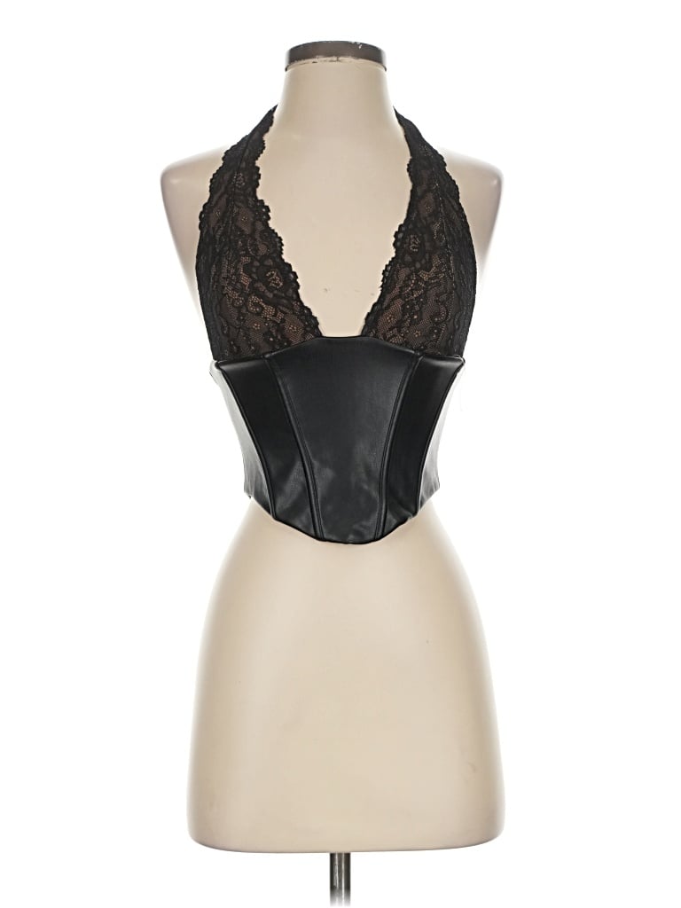 Pre-owned White Fox Sleeveless Blouse In Black