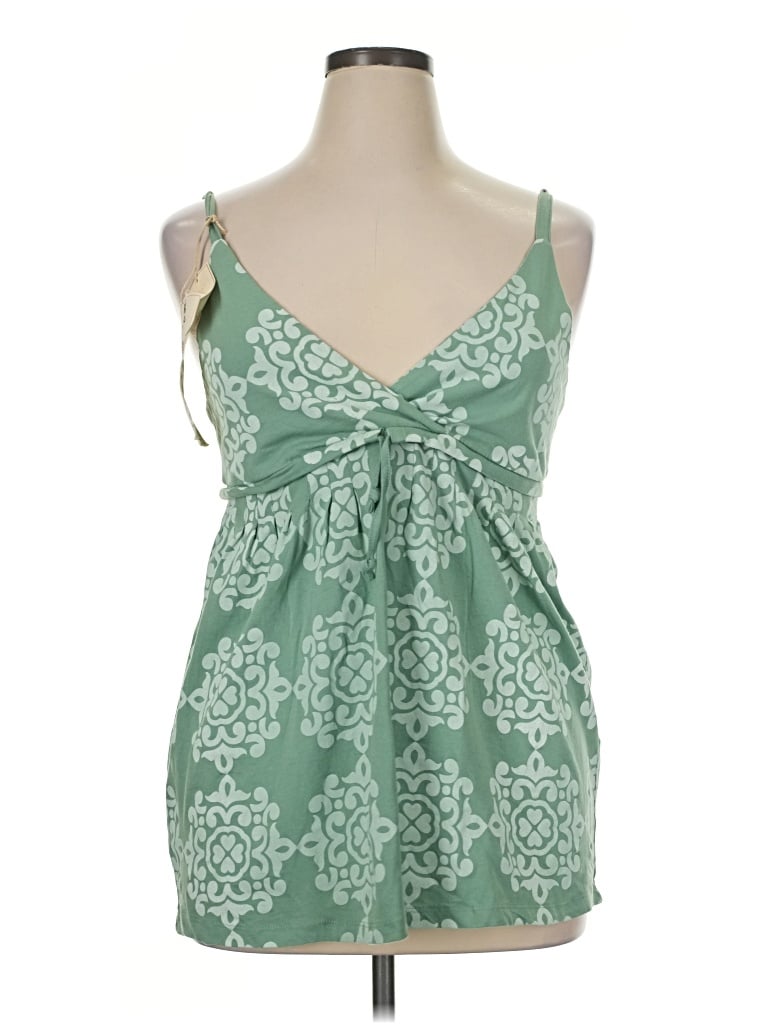 Prana Tank Top Green Sweetheart Neckline Tops