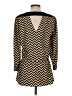 Bellatrix Chevron-herringbone Brown 3/4 Sleeve Blouse Size S - photo 2