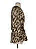 Bellatrix Chevron-herringbone Brown 3/4 Sleeve Blouse Size S - photo 4
