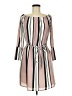 Dex 100% Polyester Stripes Pink Casual Dress Size M - photo 1