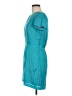 Rag & Bone 100% Polyester Solid Teal Casual Dress Size 6 - photo 5
