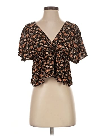 Zara Basic Short Sleeve Blouse (view 1)