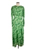 Topshop 100% Polyester Green Casual Dress Size 8 - photo 1