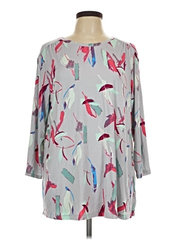 LOGO by Lori Goldstein 3/4 Sleeve Blouse (view 1)