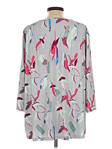 LOGO by Lori Goldstein 3/4 Sleeve Blouse (view 2)