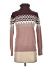 L.L.Bean Chevron-herringbone Burgundy Turtleneck Sweater Size XS - photo 1