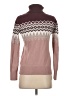 L.L.Bean Chevron-herringbone Burgundy Turtleneck Sweater Size XS - photo 2